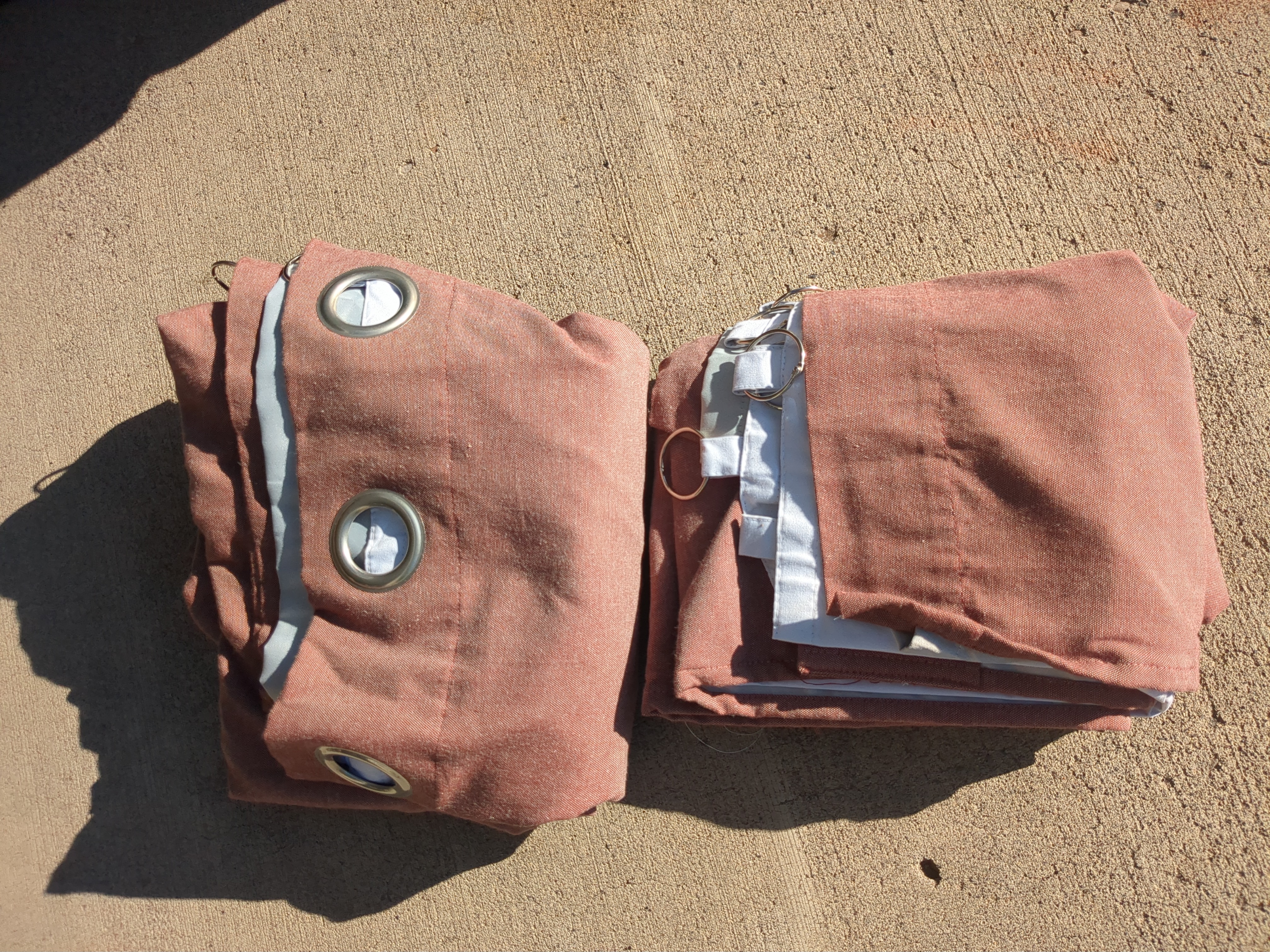 Rust/Terracotta Grommet Curtain Panels